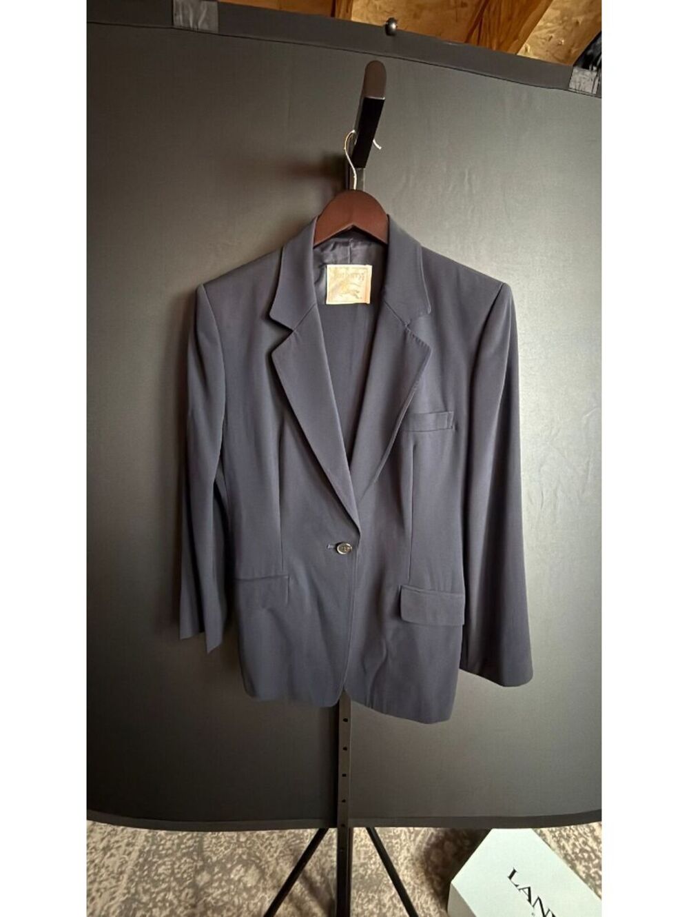 Burberry Navy Blue Suit Size 40 Vintage